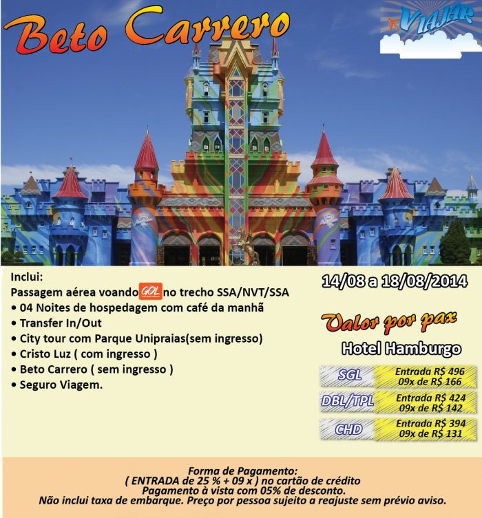 Pacotes para o Beto Carrero World  Casa do Turista - Agência de Turismo